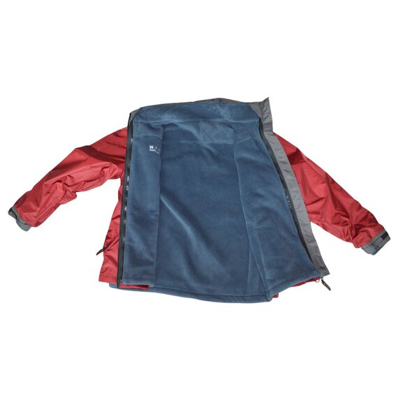 WTCC 3 in 1 Fleece Windbreaker Jacket Red Gray Mens Size XL Outdoor Sportswear - Picture 7 of 10